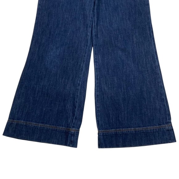 Anthropologie Pilcro Ultra High Rise Wide Leg Jeans 27 Blue Button Fly Feminine - Picture 9 of 12
